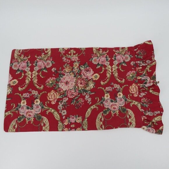 LRL Ralph Lauren Marseilles Red ONE Standard Ruffle Hem Pillowcase Pillow Sham - Picture 10 of 11